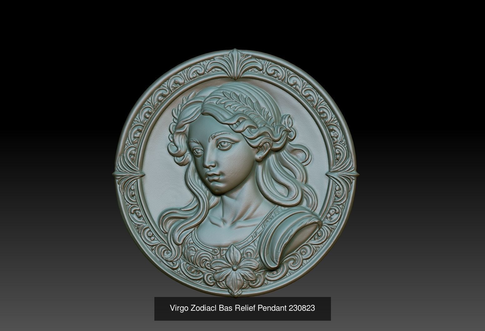 12 Zodiacl Bas Relief Pendant 230823 3D Model Collection_1