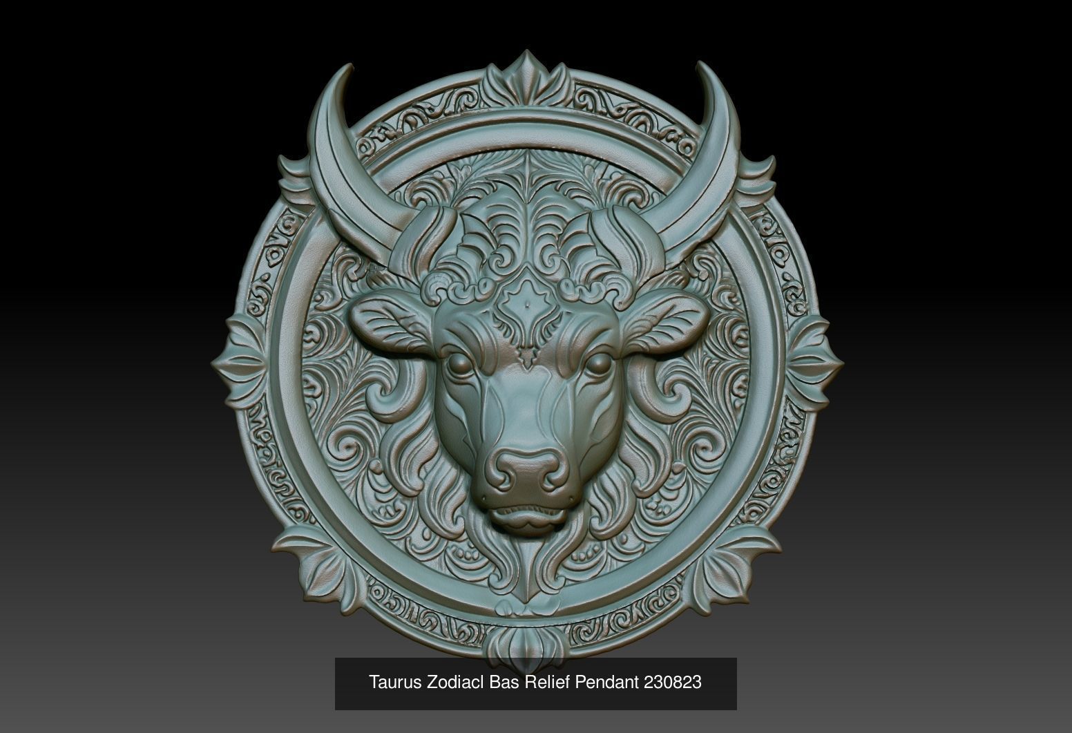 12 Zodiacl Bas Relief Pendant 230823 3D Model Collection_2