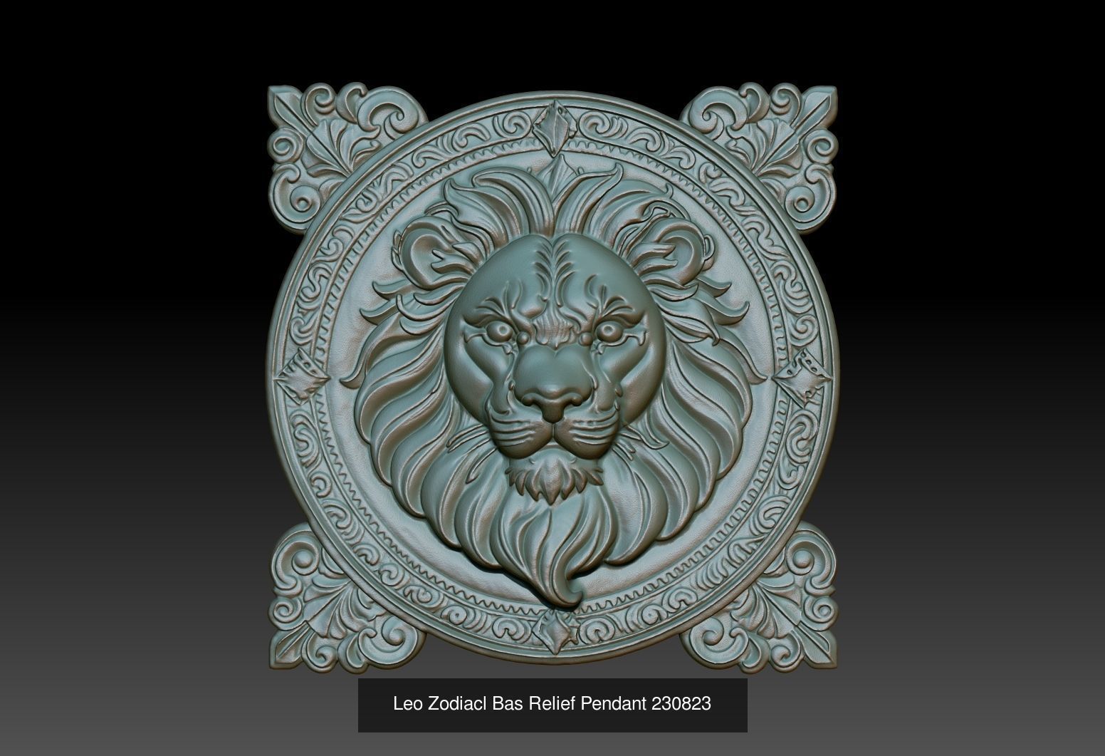 12 Zodiacl Bas Relief Pendant 230823 3D Model Collection_7