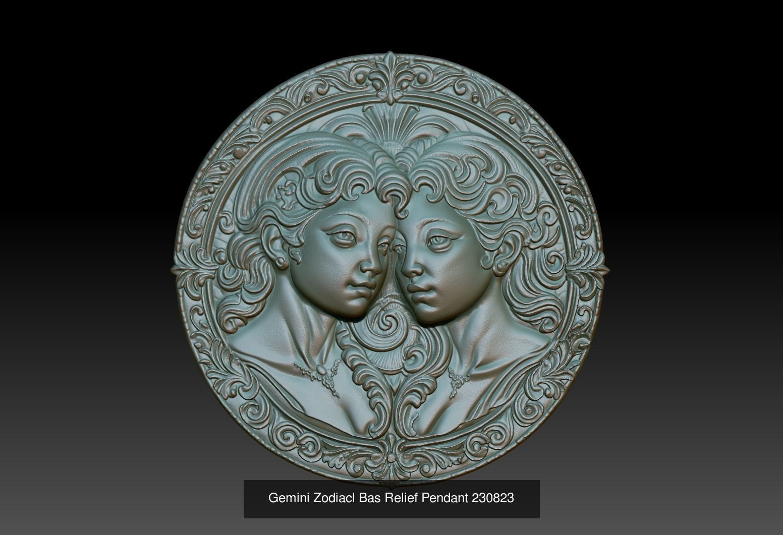 12 Zodiacl Bas Relief Pendant 230823 3D Model Collection_8