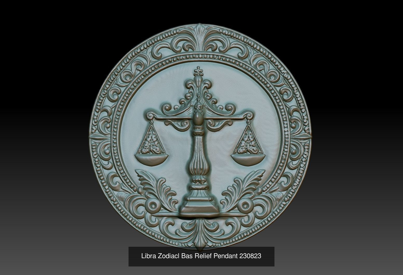 12 Zodiacl Bas Relief Pendant 230823 3D Model Collection_6