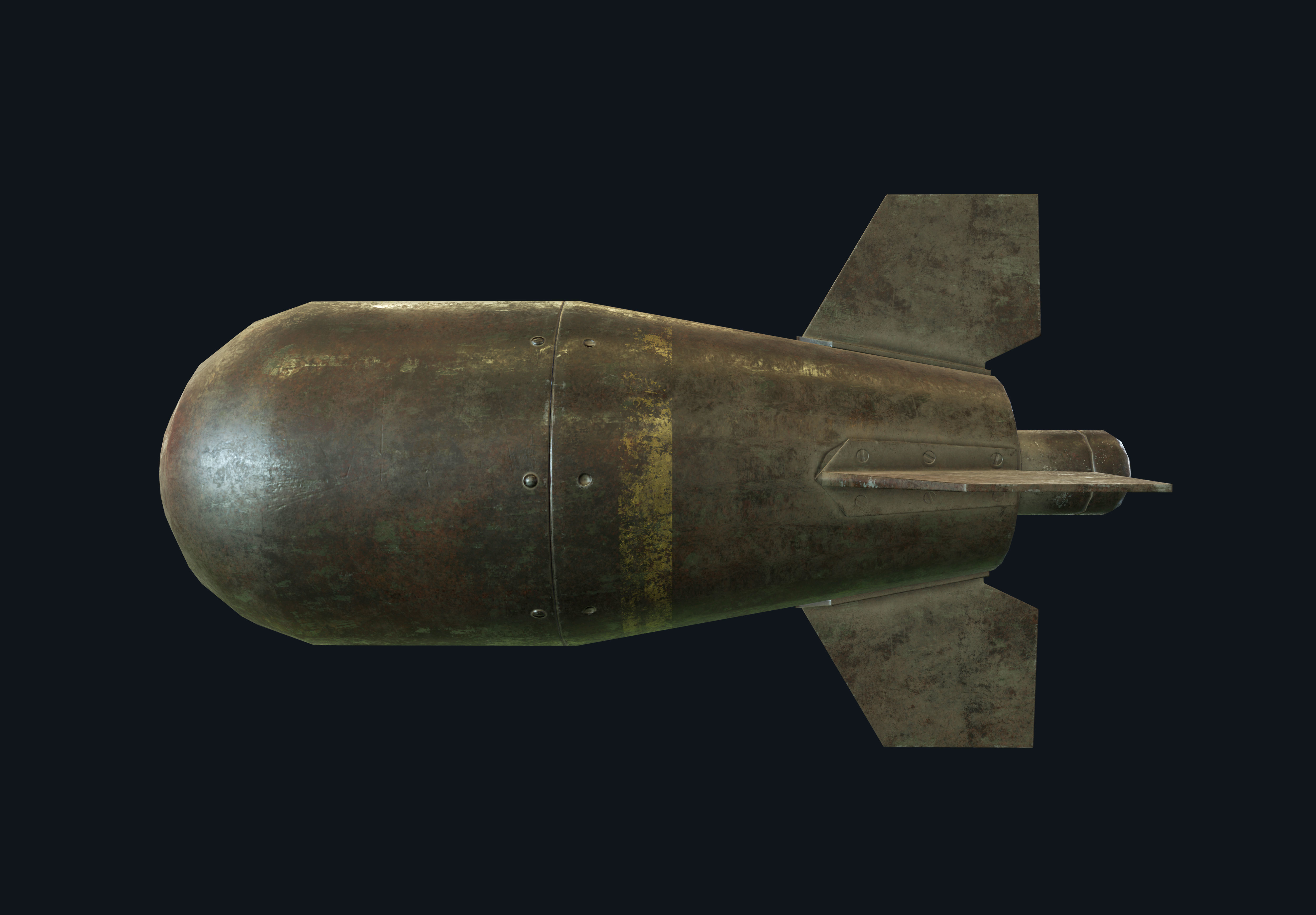 Mini Nuke Bomb Nuclear Damage PBR Low-poly 3D model_3