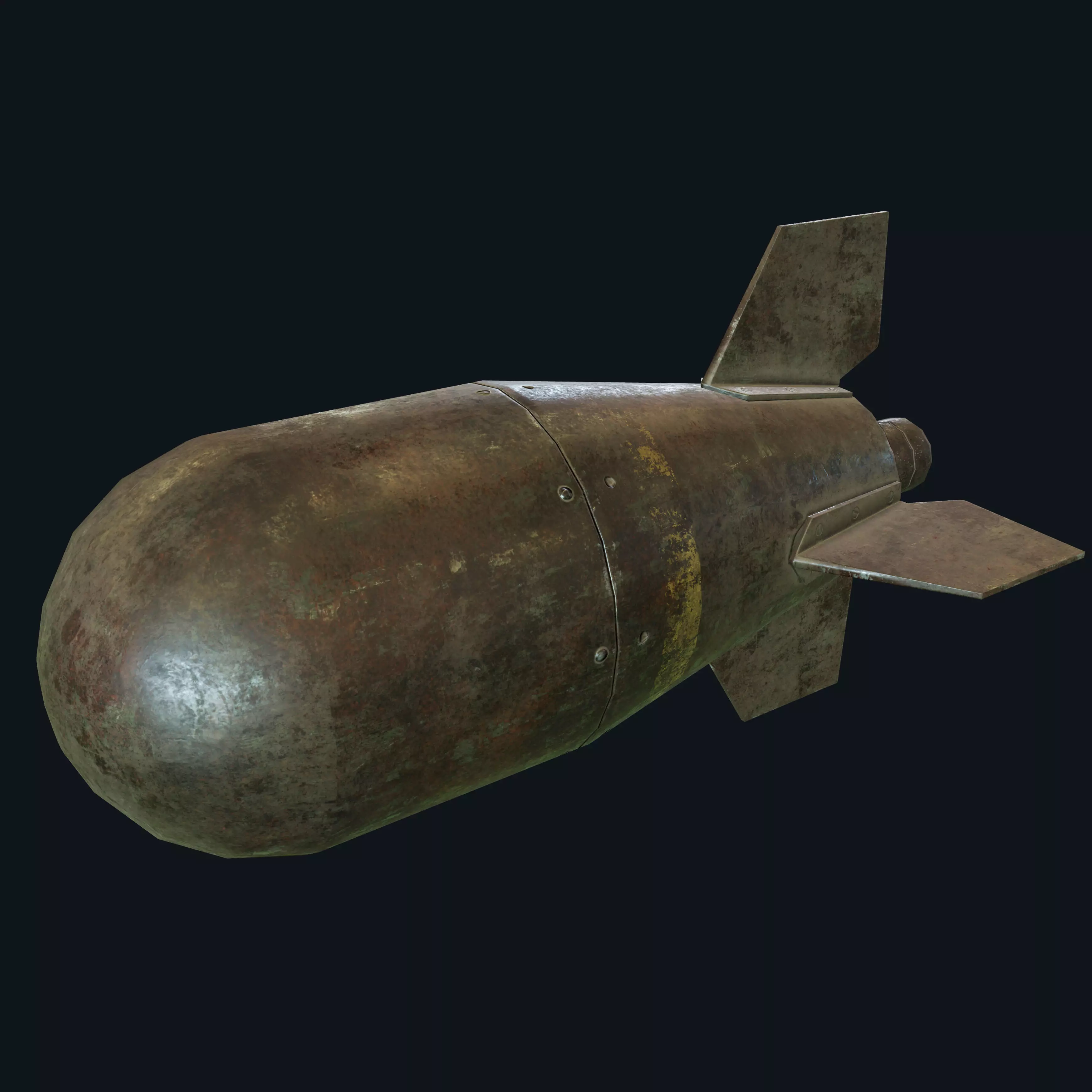 Mini Nuke Bomb Nuclear Damage PBR Low-poly 3D model_0
