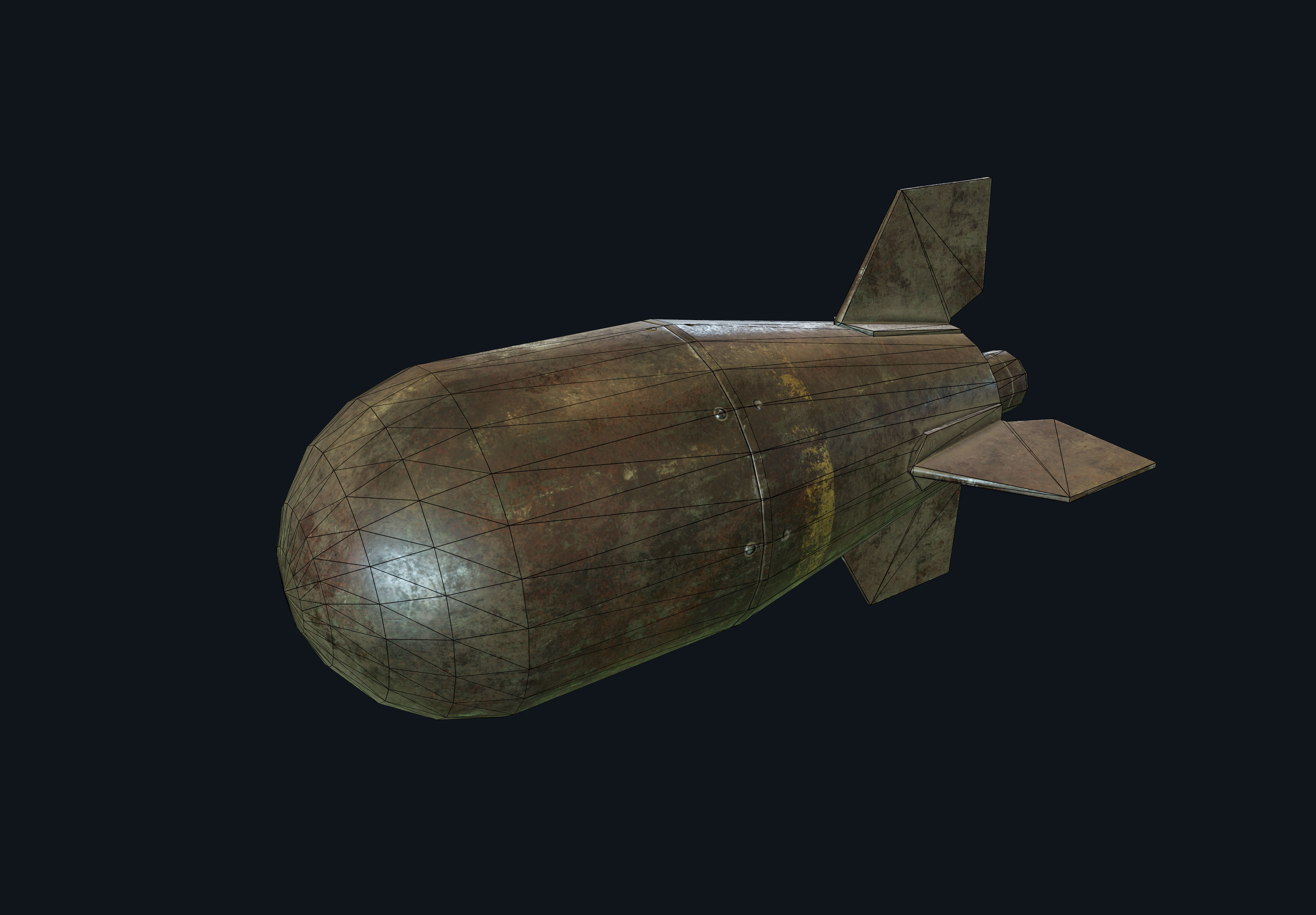Mini Nuke Bomb Nuclear Damage PBR Low-poly 3D model_1