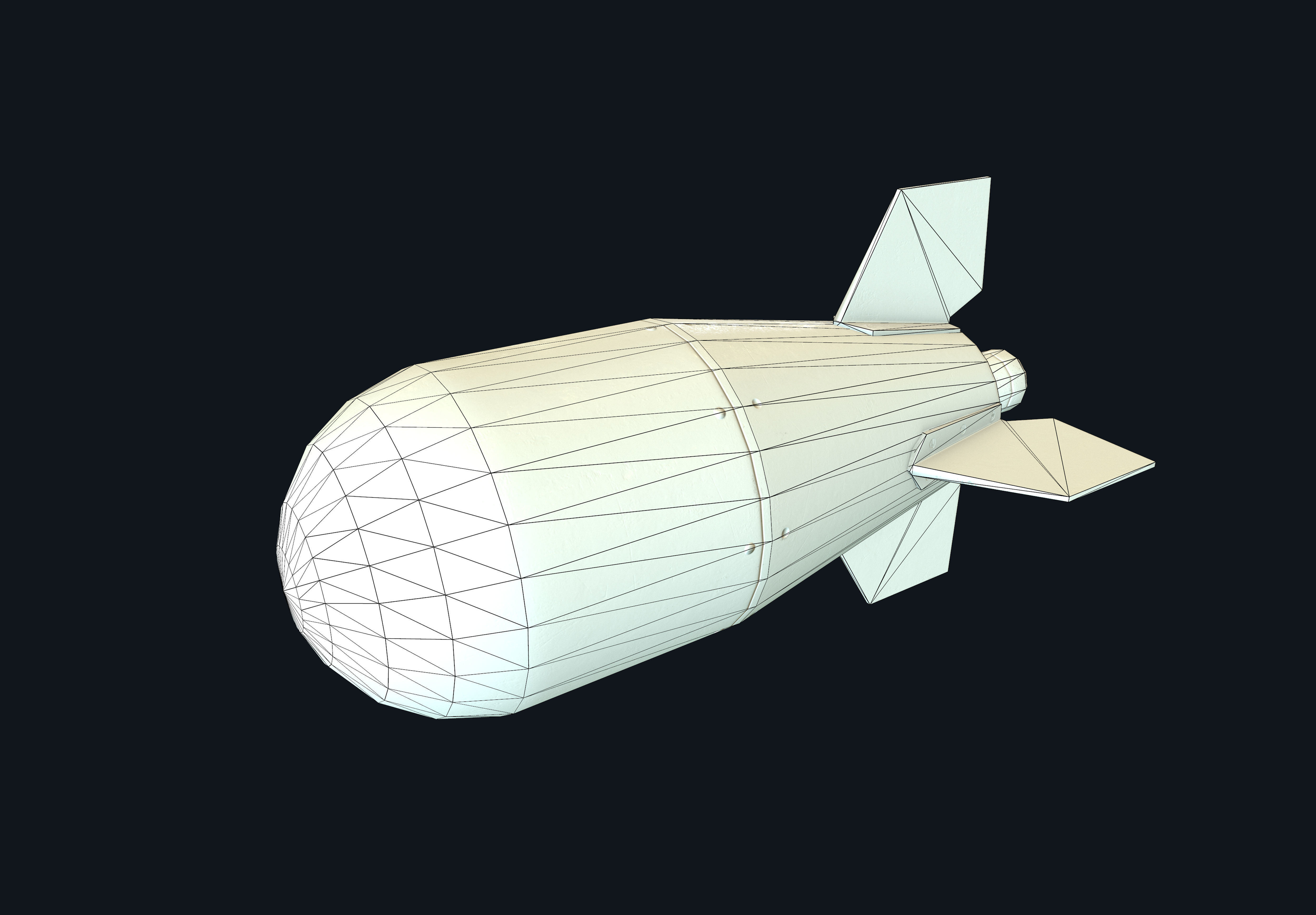 Mini Nuke Bomb Nuclear Damage PBR Low-poly 3D model_2