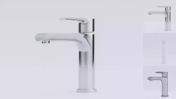 Elegant chrome faucet