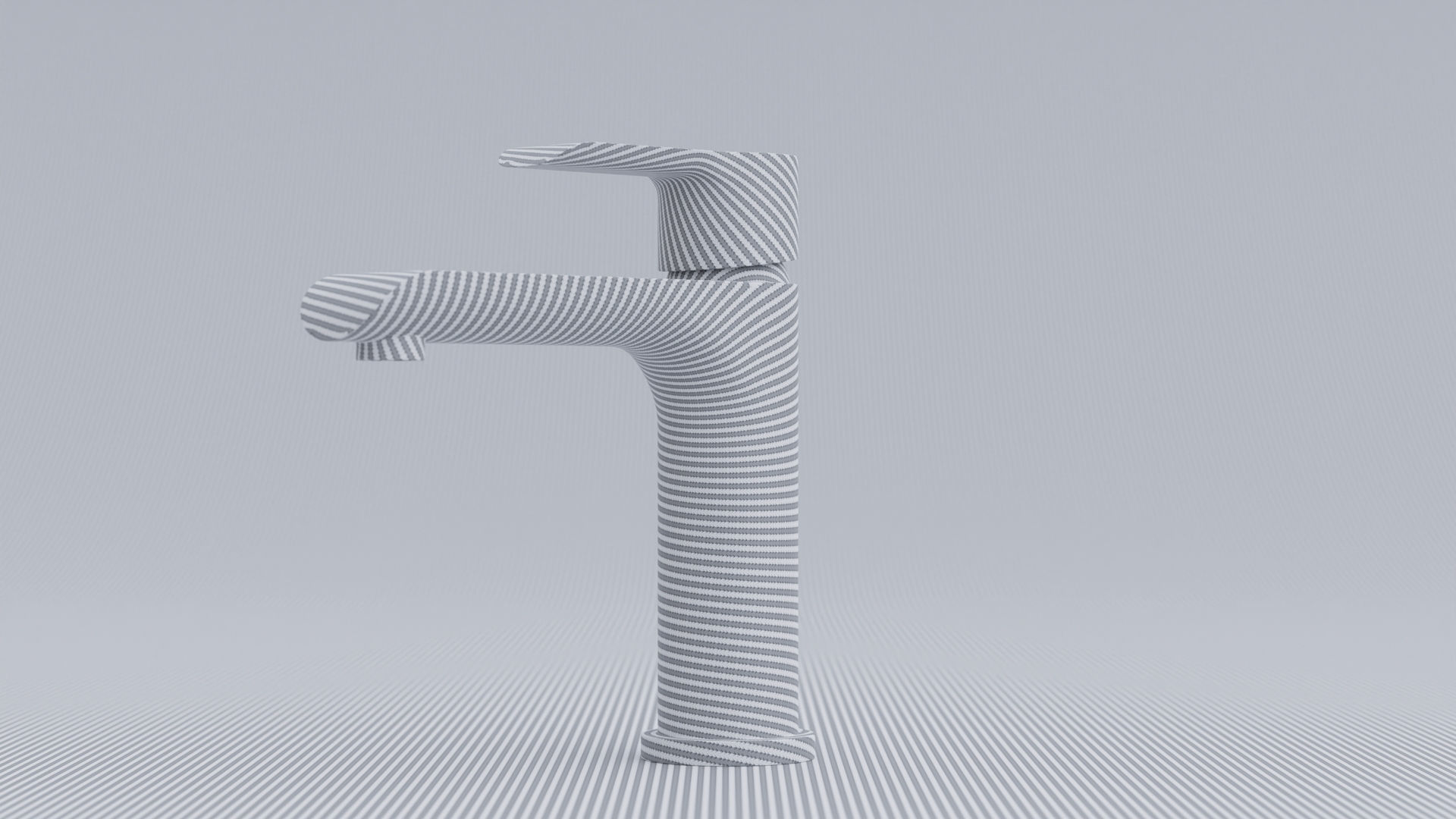 Elegant chrome faucet Low-poly 3D model_6