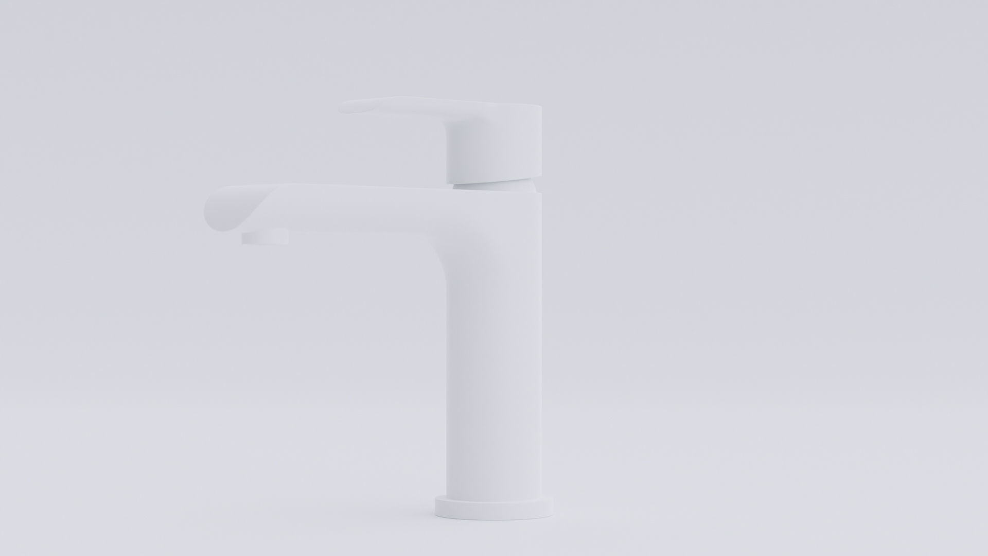 Elegant chrome faucet Low-poly 3D model_7