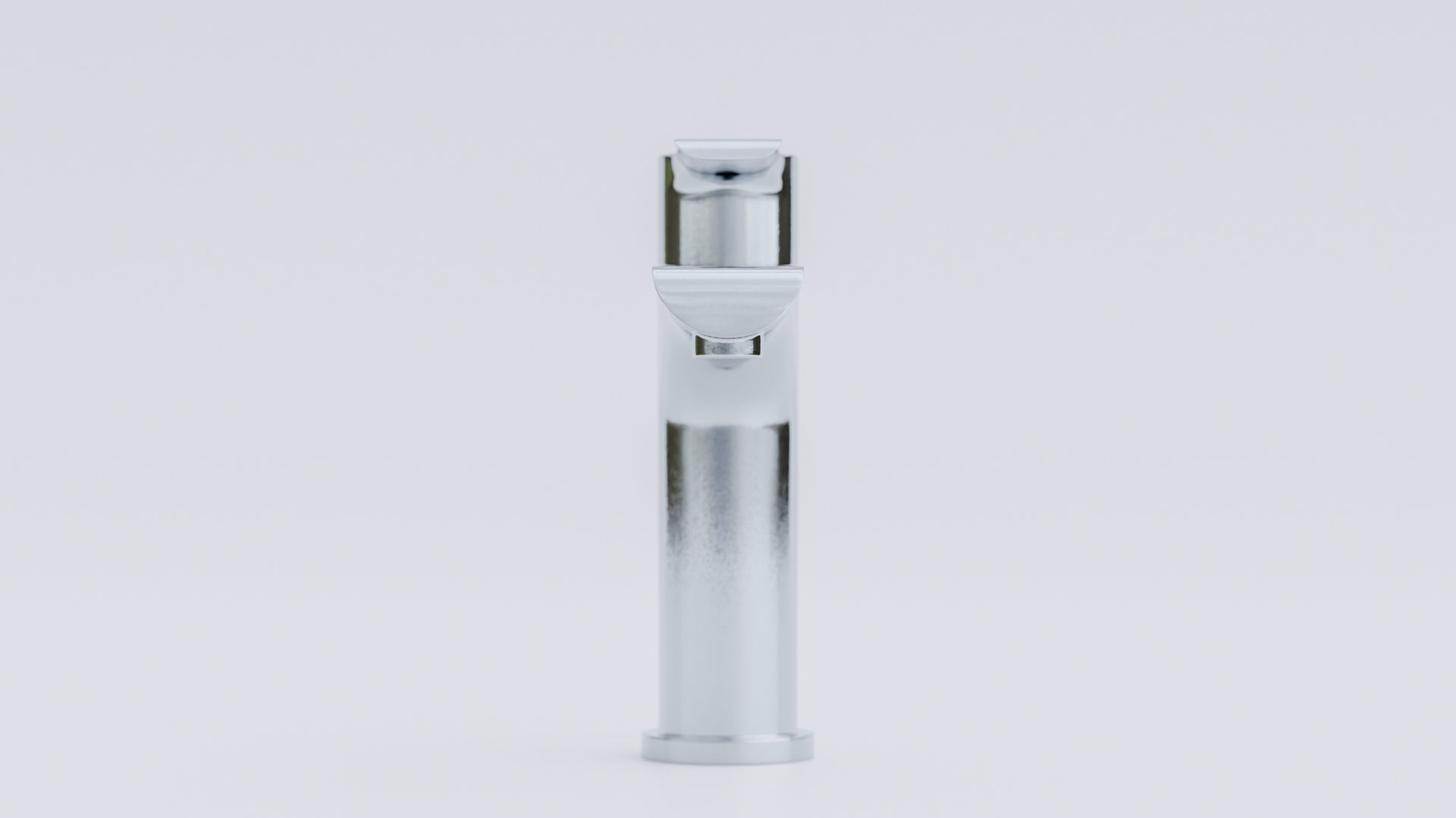 Elegant chrome faucet Low-poly 3D model_2