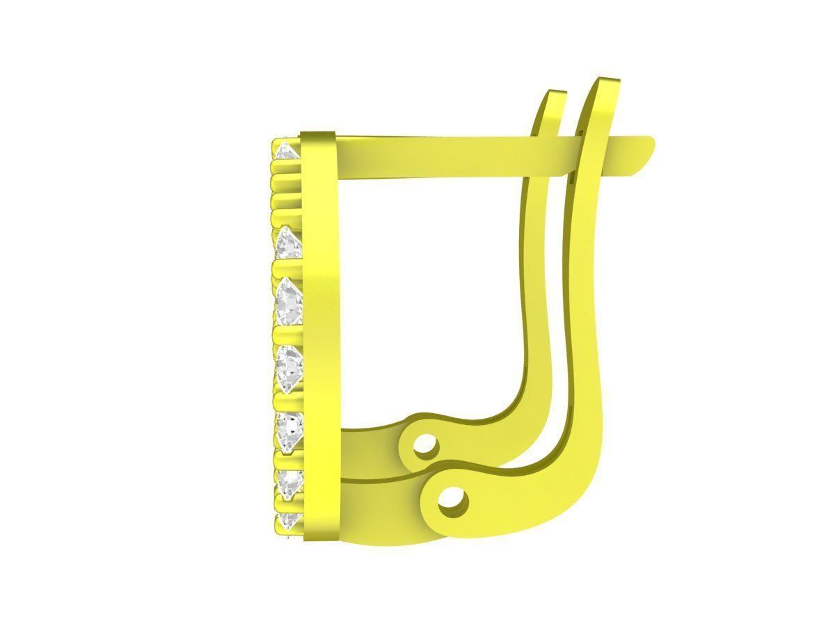 5952 vietnamese diamond earrings  3D print model_2