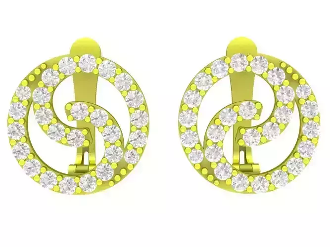 5952 vietnamese diamond earrings  3D print model