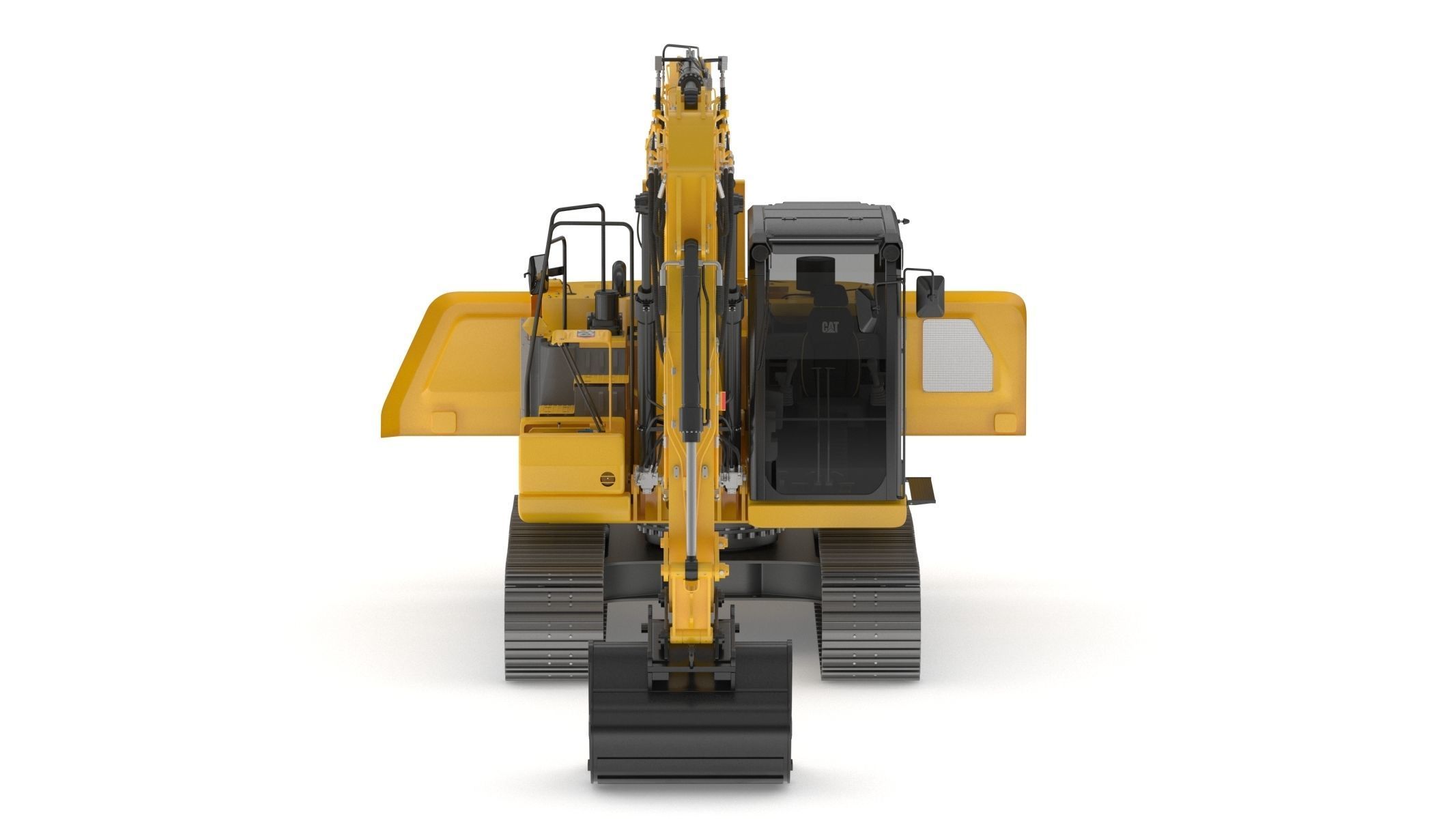 Cat 313 Excavator Triple Arm 3D model_4