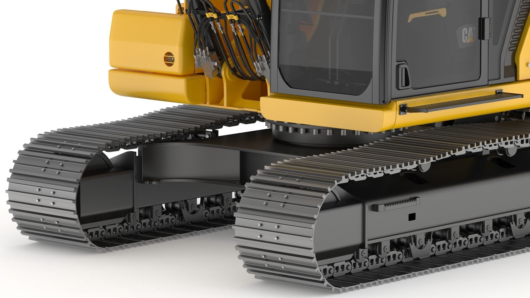 Cat 313 Excavator Triple Arm 3D model_13