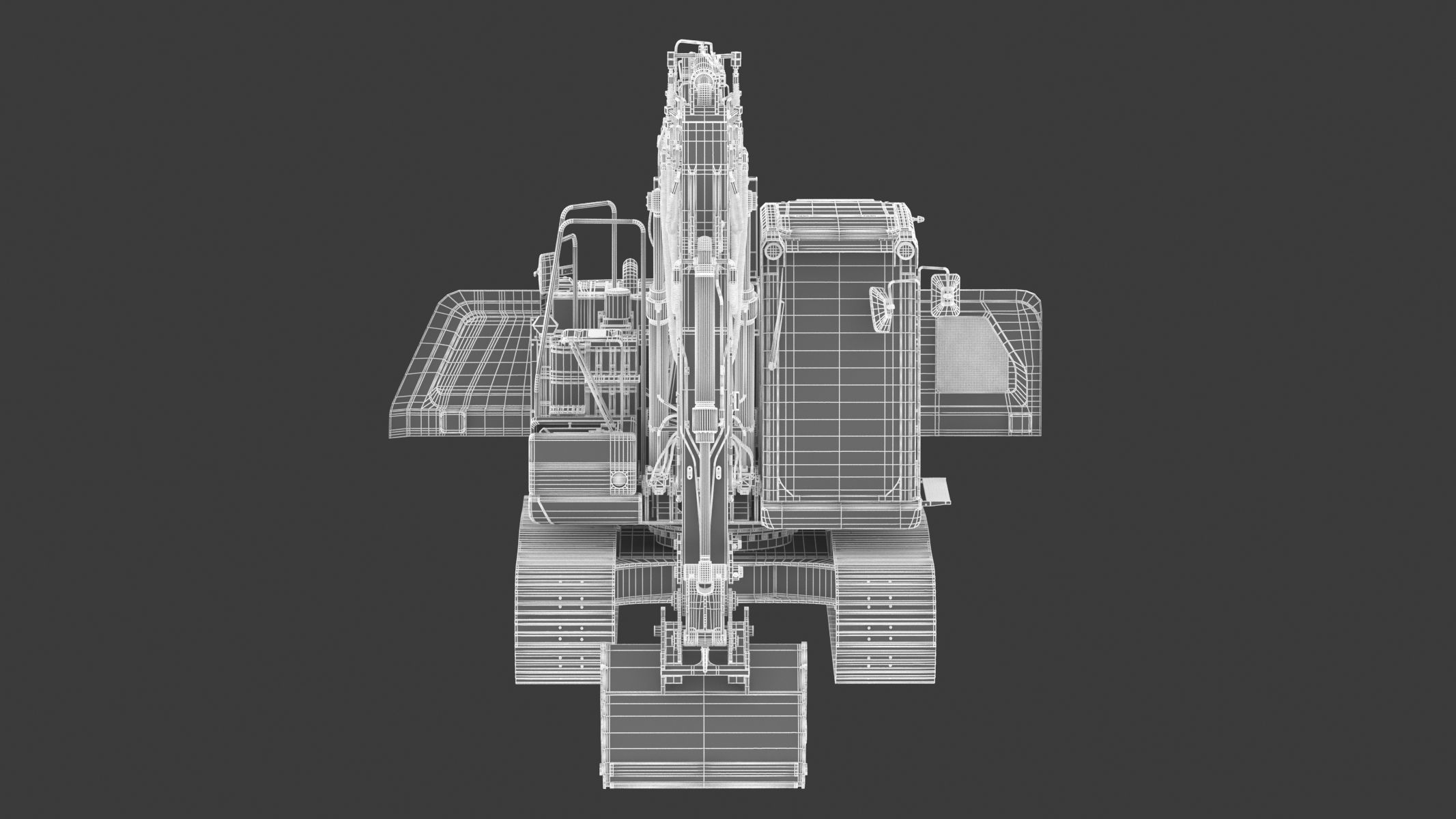 Cat 313 Excavator Triple Arm 3D model_25