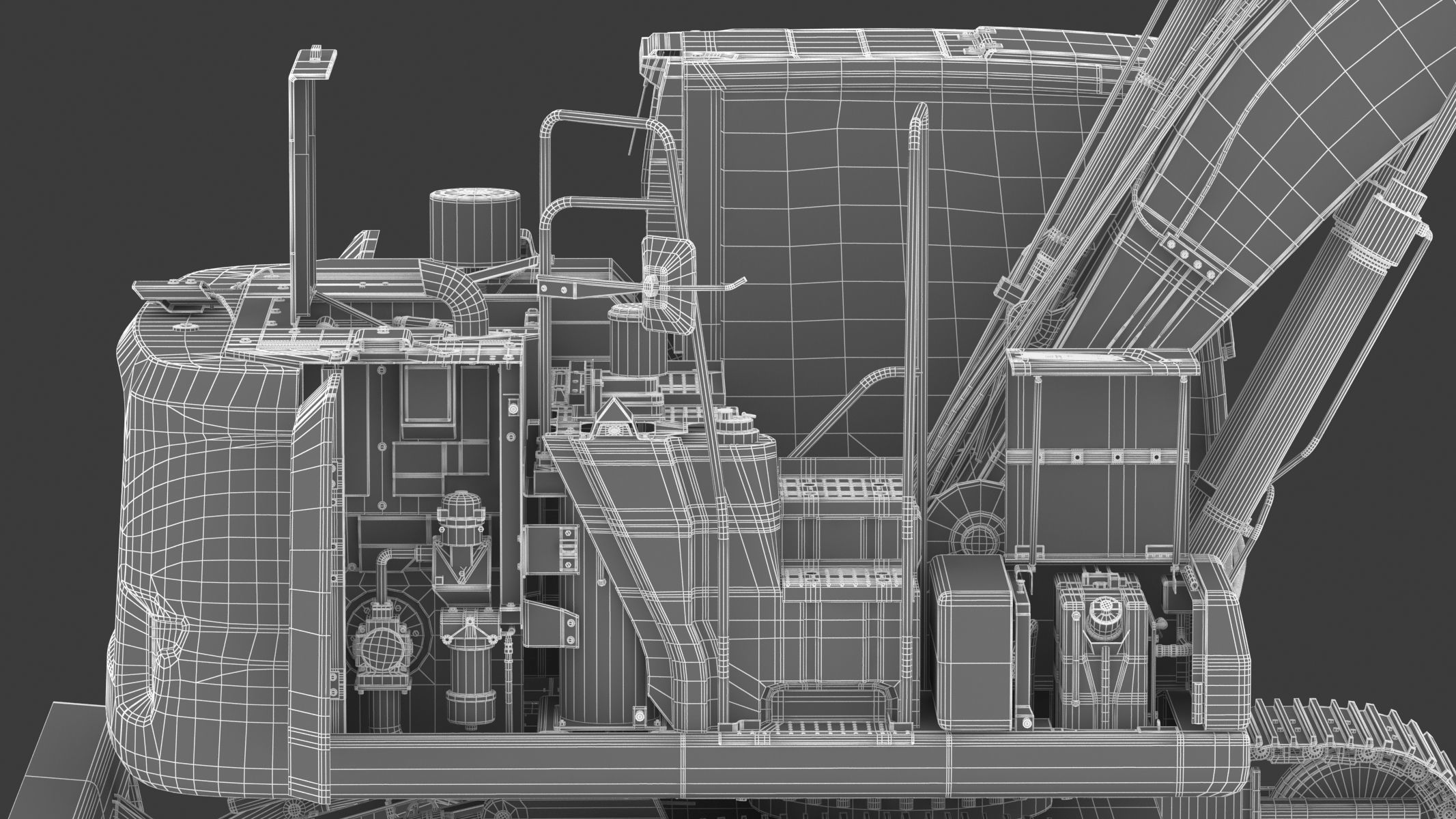 Cat 313 Excavator Triple Arm 3D model_37