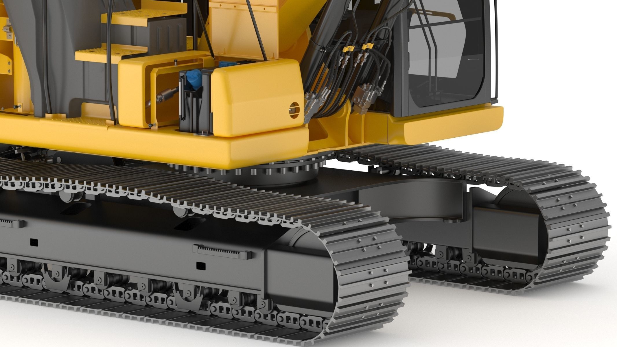 Cat 313 Excavator Triple Arm 3D model_15