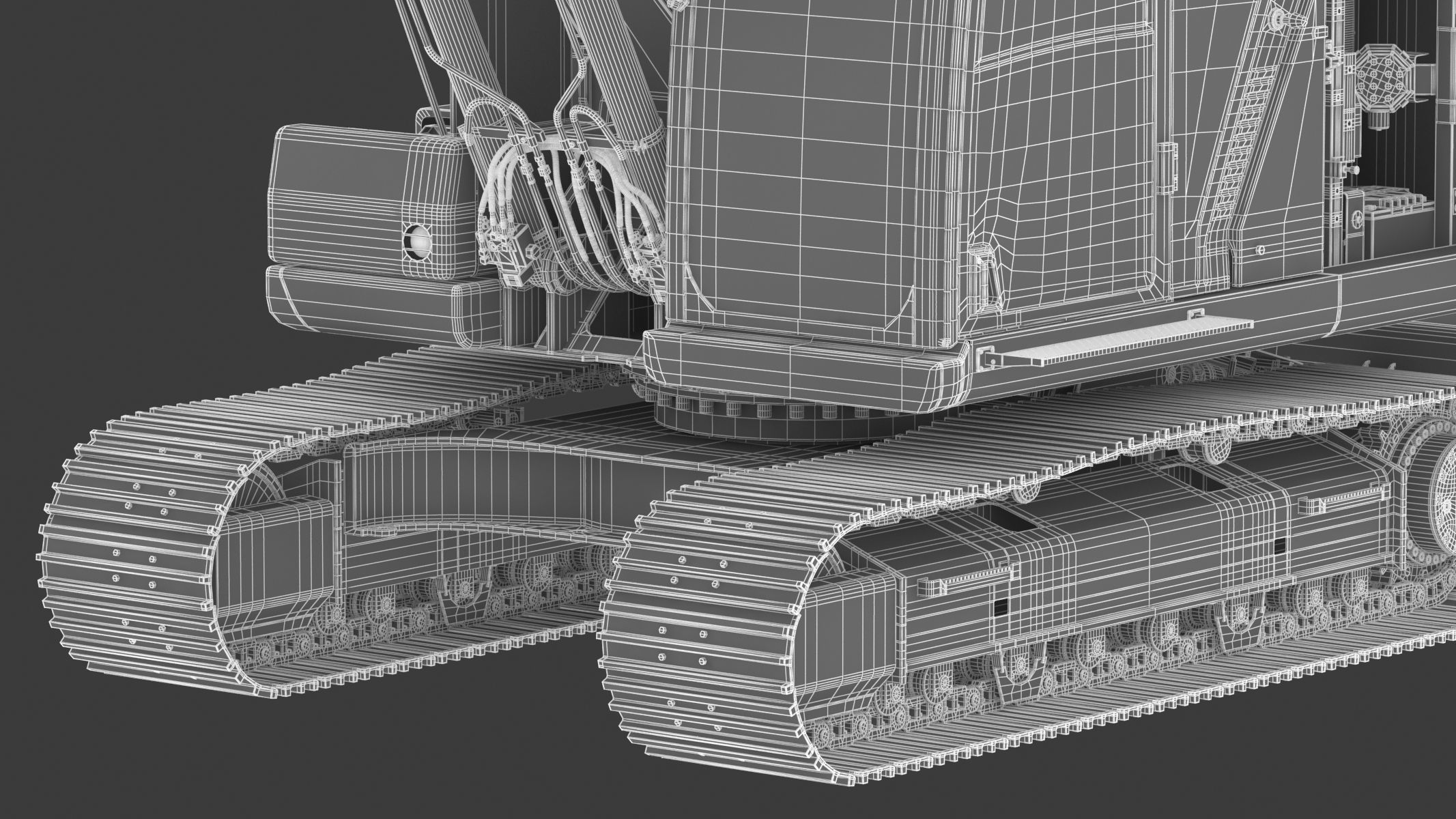 Cat 313 Excavator Triple Arm 3D model_34