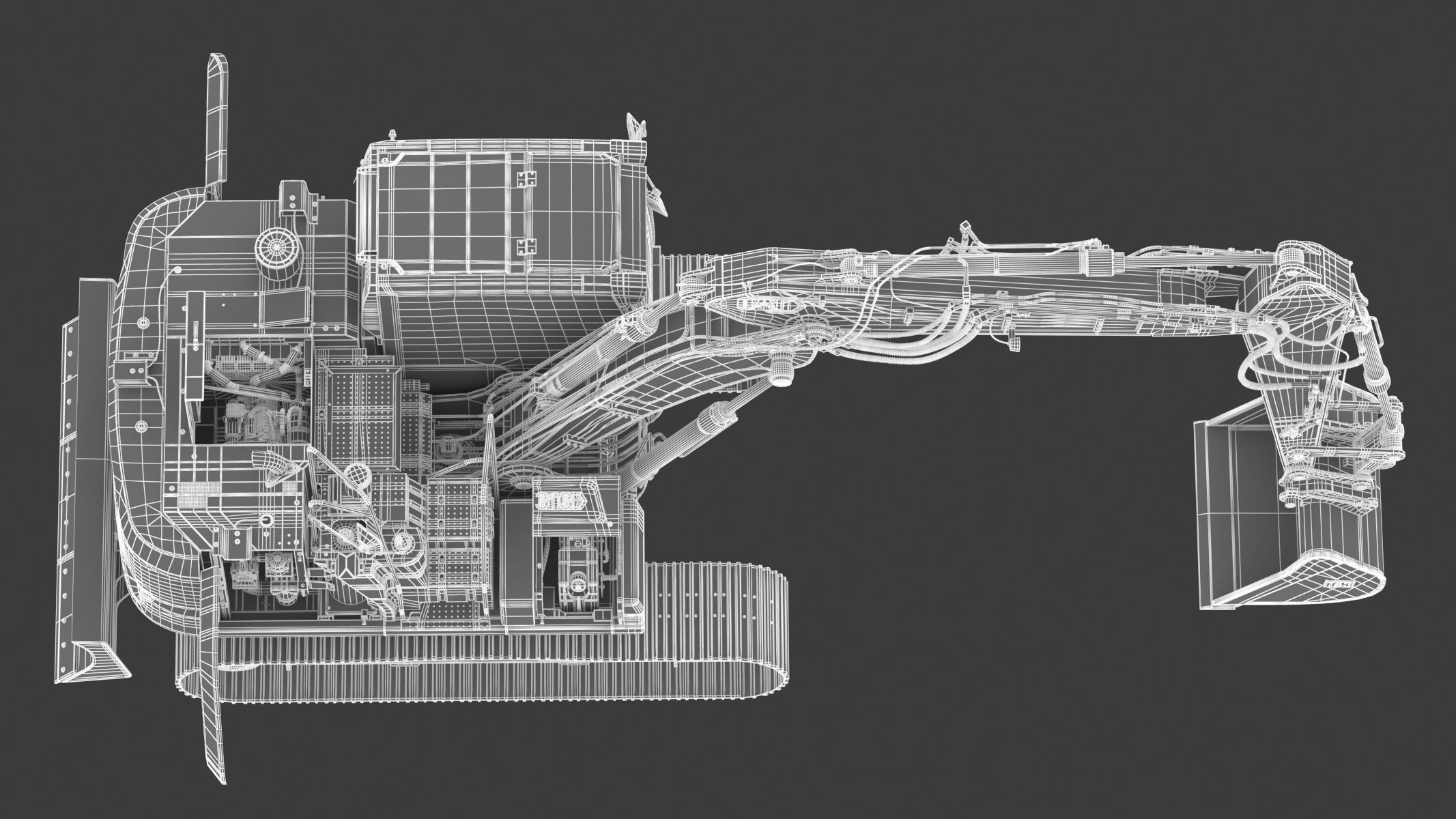 Cat 313 Excavator Triple Arm 3D model_32