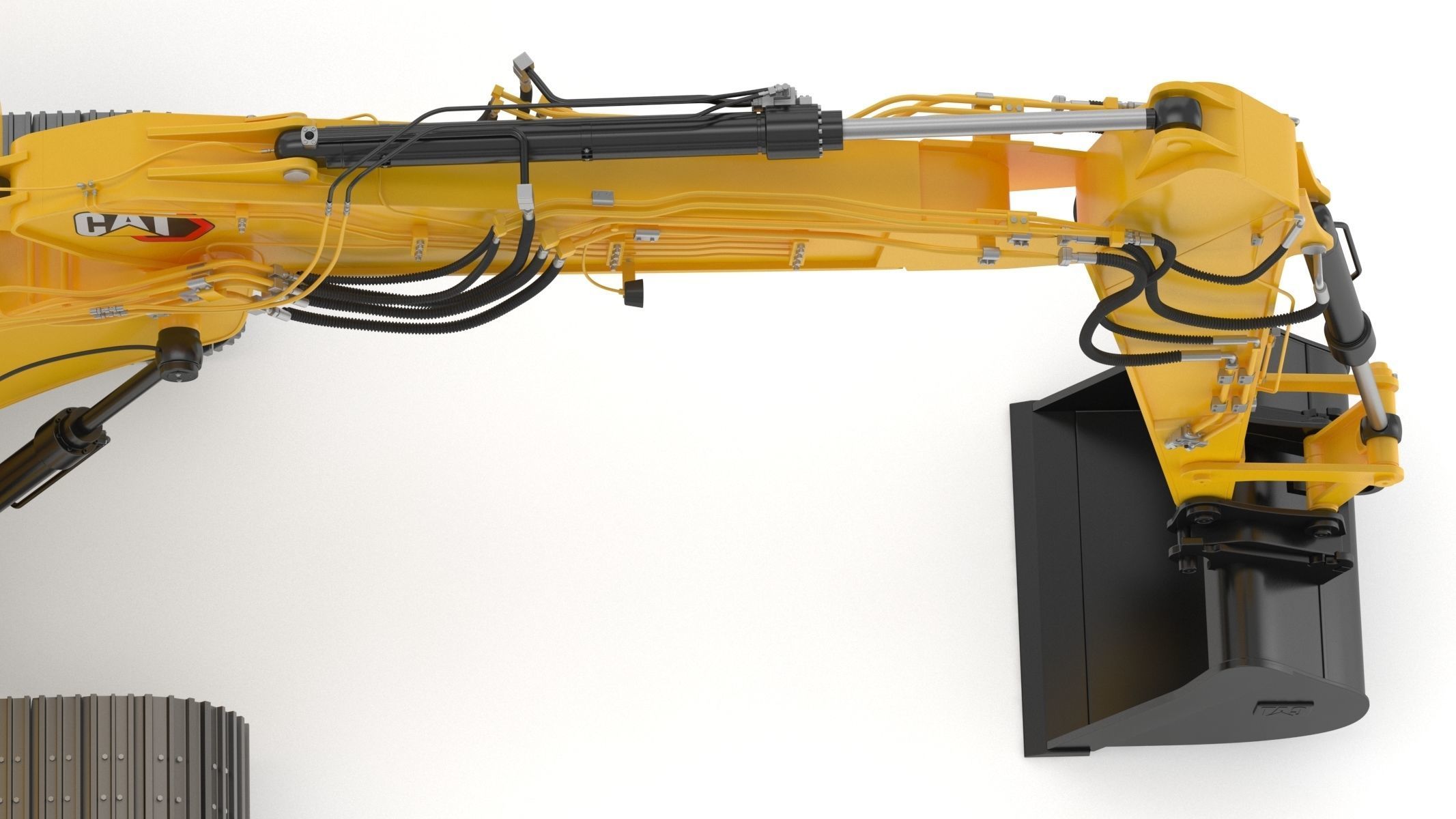 Cat 313 Excavator Triple Arm 3D model_21