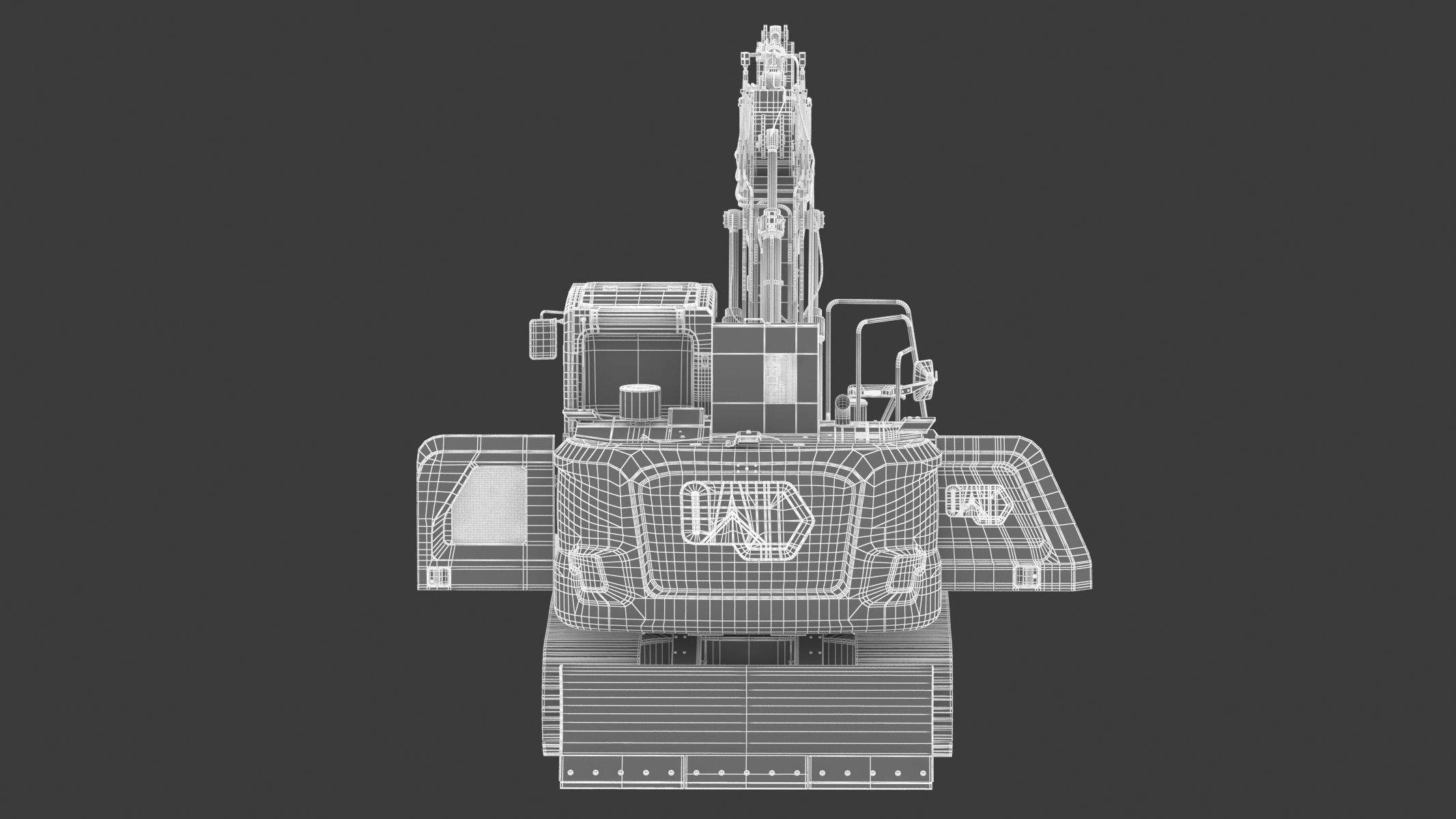 Cat 313 Excavator Triple Arm 3D model_29