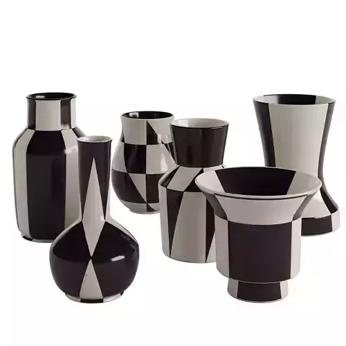 Vase Set Bauhaus 3D model
