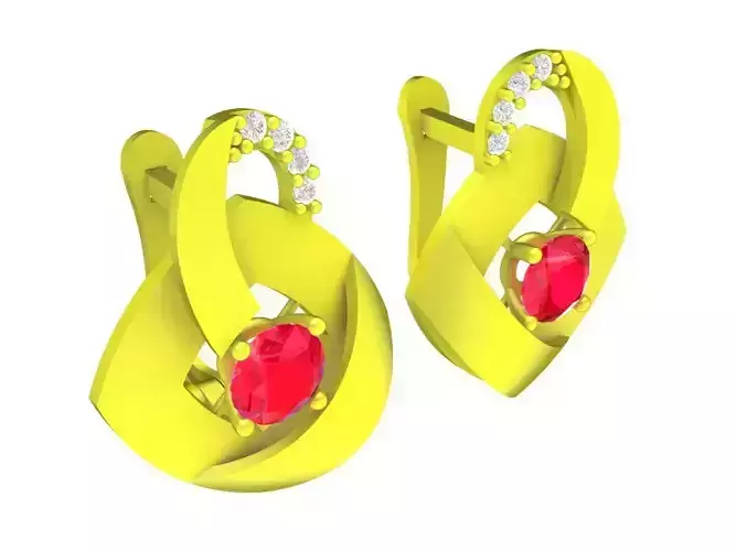 5957 korean diamond earrings 