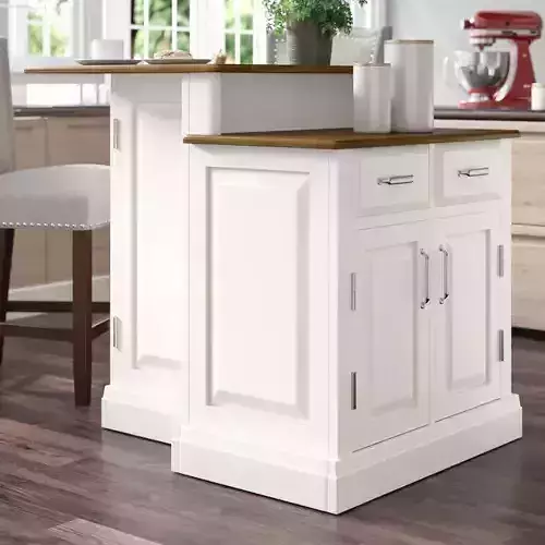 Susana Wide Rolling Kitchen Island
