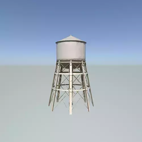 watet tank Low-poly 3D model