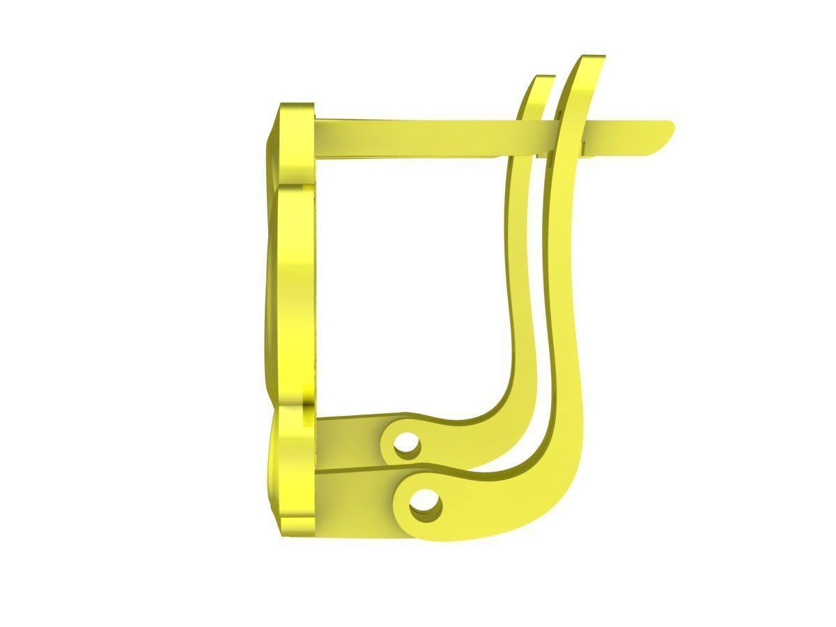 5976 art flower earrings 3D print model_2