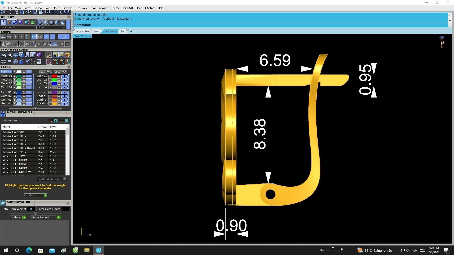 5976 art flower earrings 3D print model_7