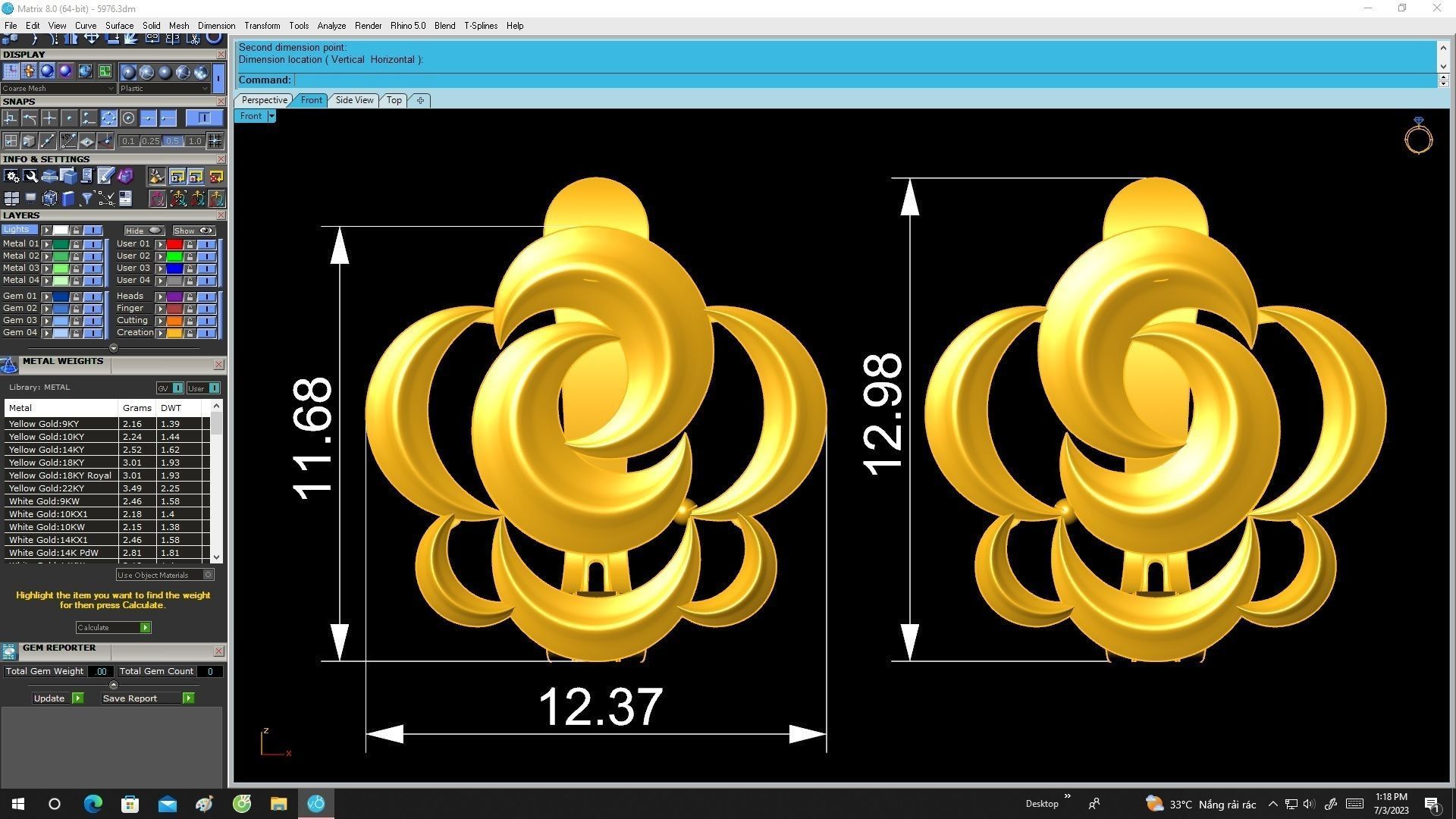 5976 art flower earrings 3D print model_6