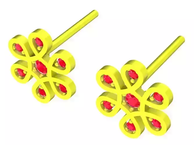 5978 flower diamond earrings