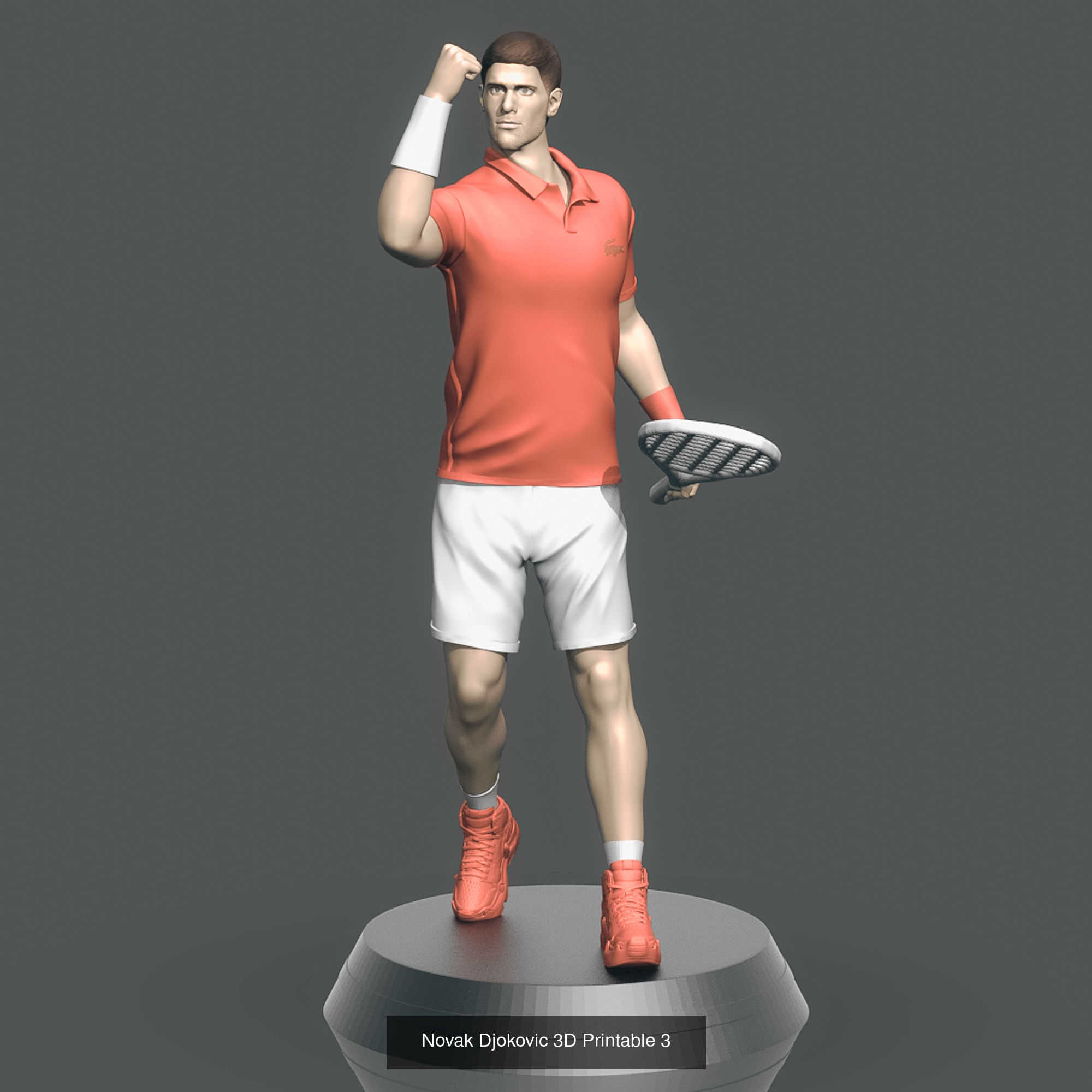 Tennis Players 3D Printable 3D Model Collection_3