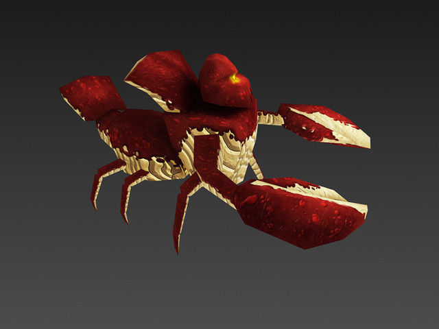 Monster Lobster Low-poly 3D model_2