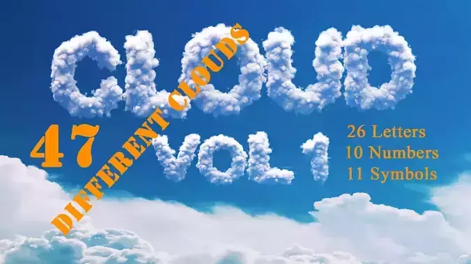 Cloudy Alphabet 3D model