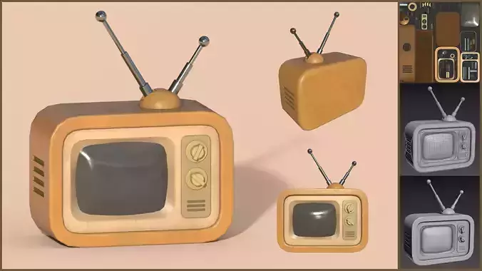 Basic Cartoony Retro TV