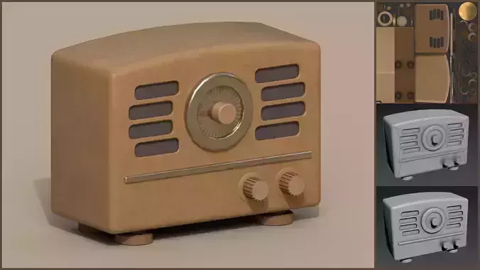Simple Stylized Retro Radio
