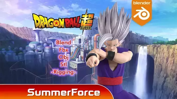 Gohan Beast - DragonBall Super Low-poly 3D model
