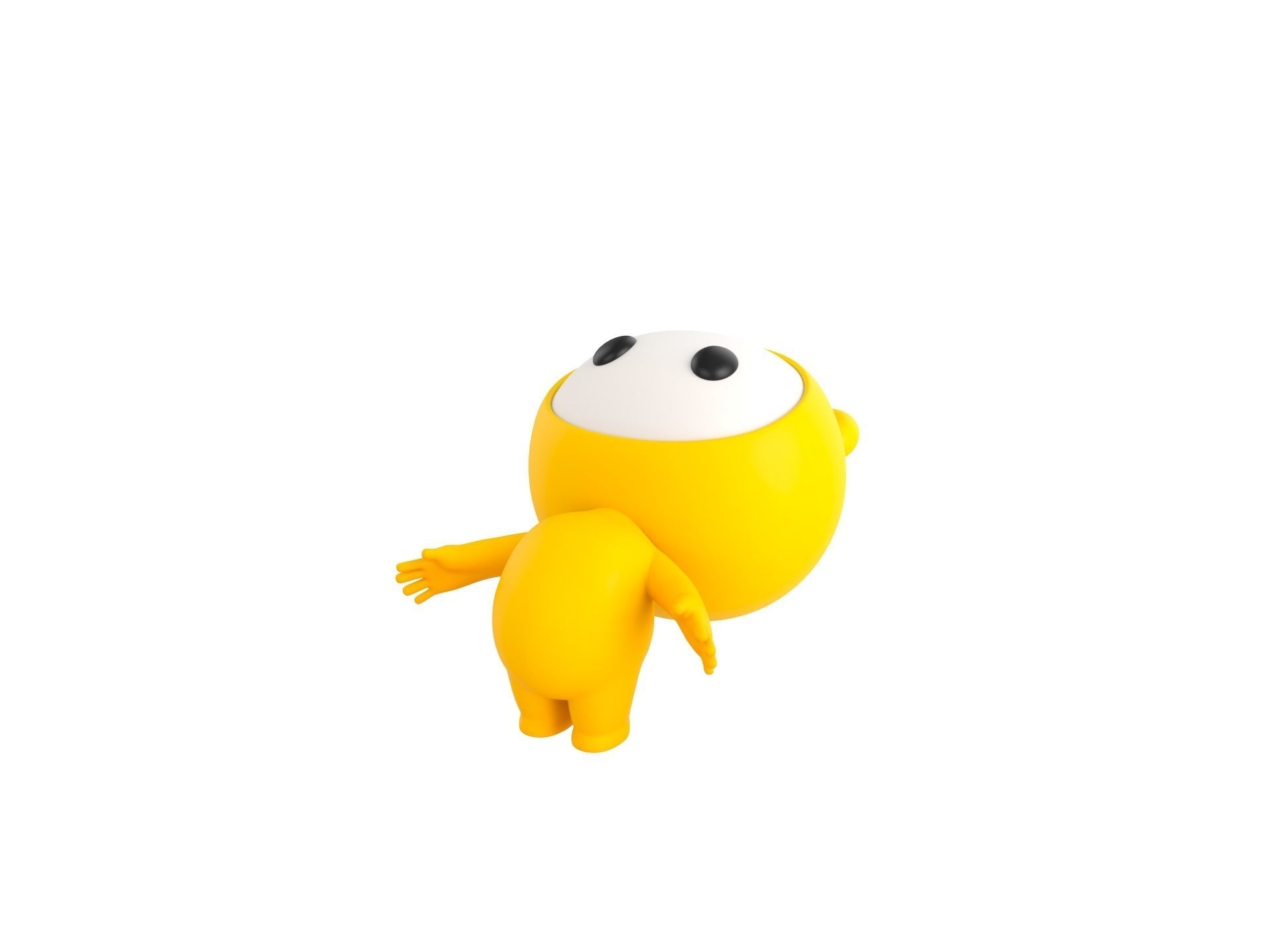 Character264 Rigged Mascot 3D model_4