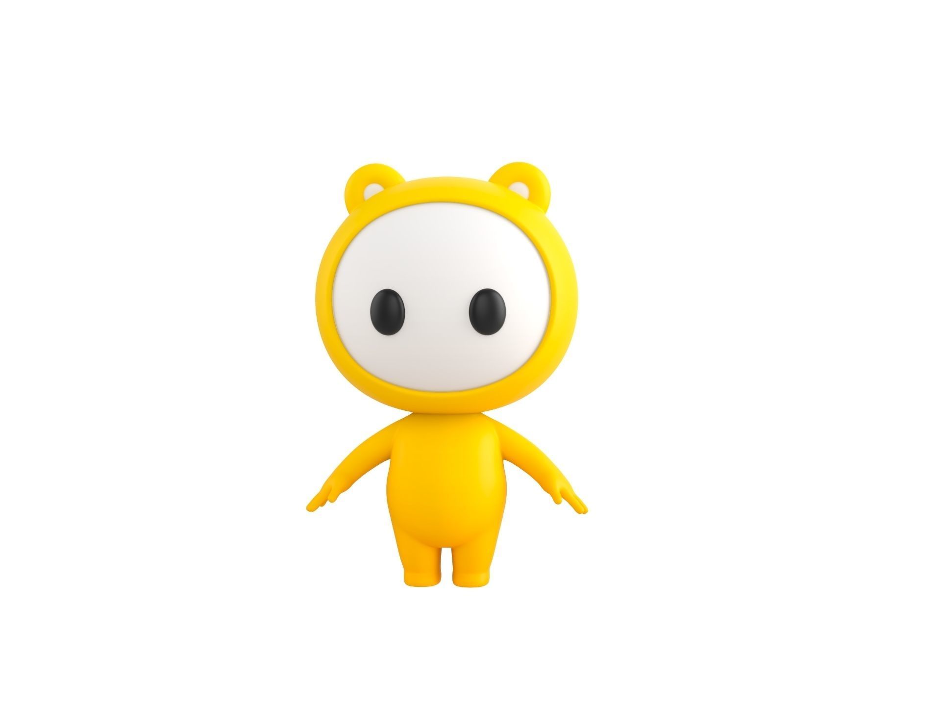 Character264 Rigged Mascot 3D model_7