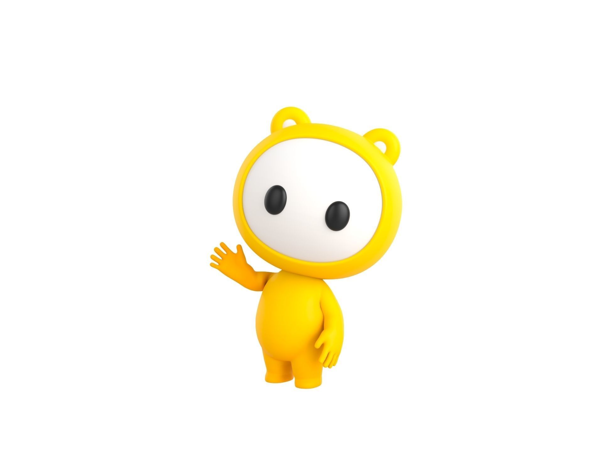 Character264 Rigged Mascot 3D model_5