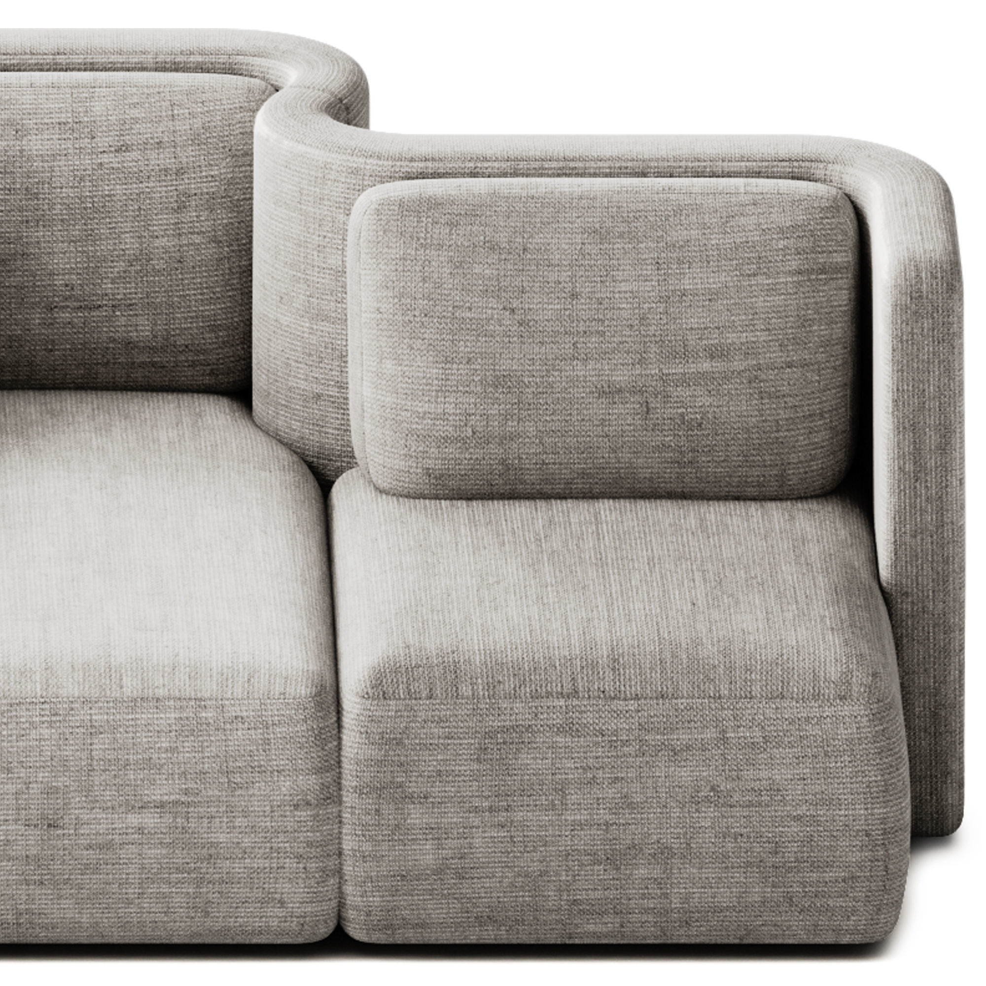 GALA Modular fabric sofa Composition 4 by Saba Italia 3D model_4