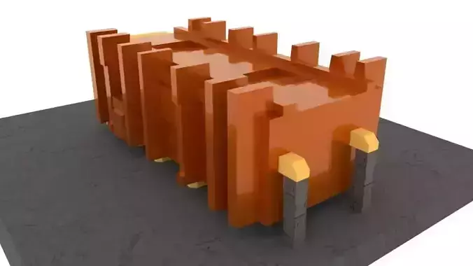 heavy metal industrial equipment with metal box