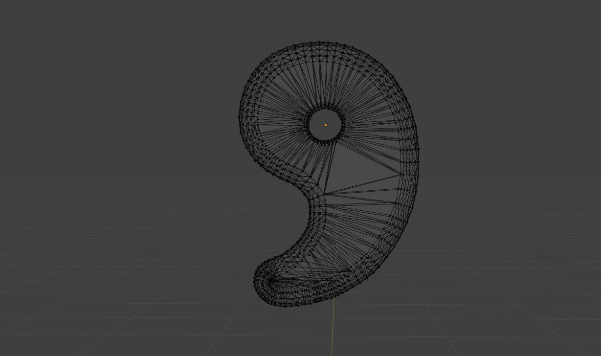 Magatama - high polygon and low polygon Low-poly 3D model_4