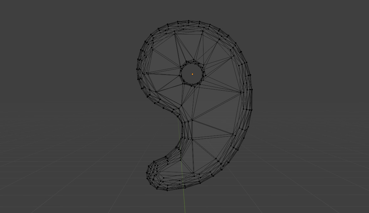 Magatama - high polygon and low polygon Low-poly 3D model_5