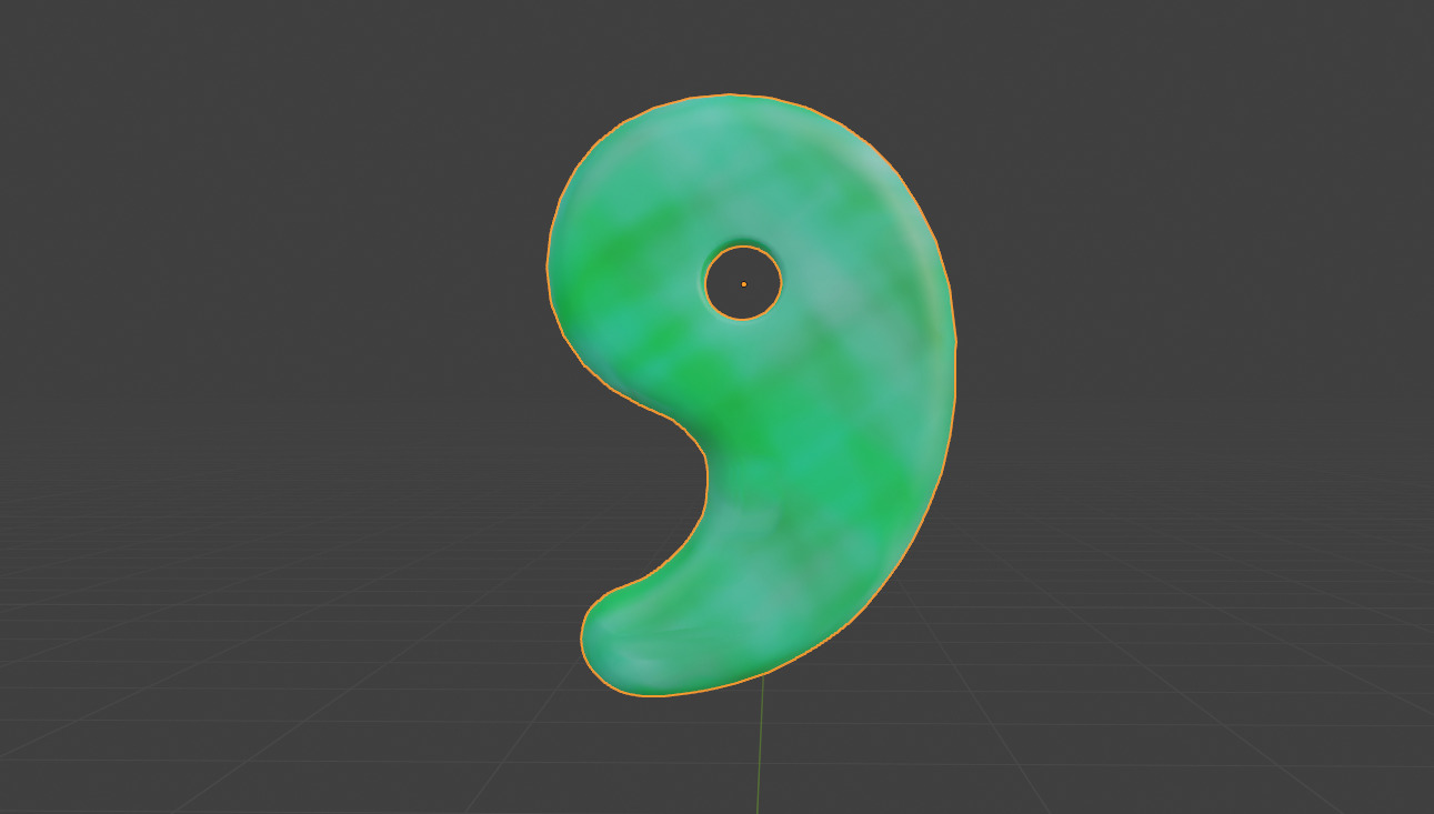 Magatama - high polygon and low polygon Low-poly 3D model_1