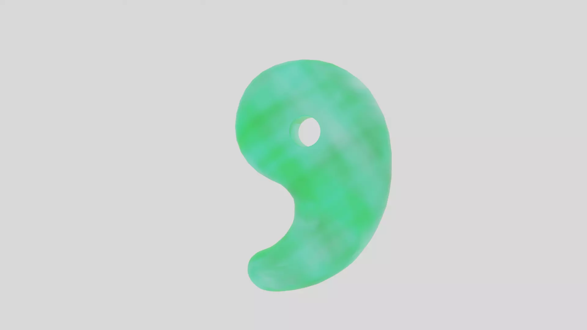 Magatama - high polygon and low polygon Low-poly 3D model_0