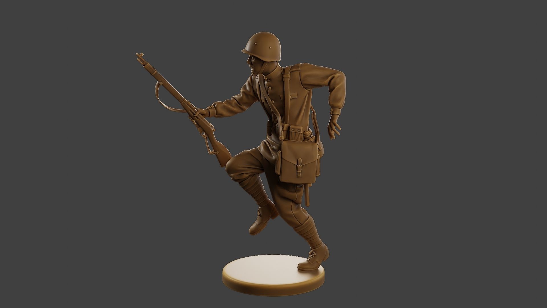 Russian soldier ww2 R3 001 3D print model_3