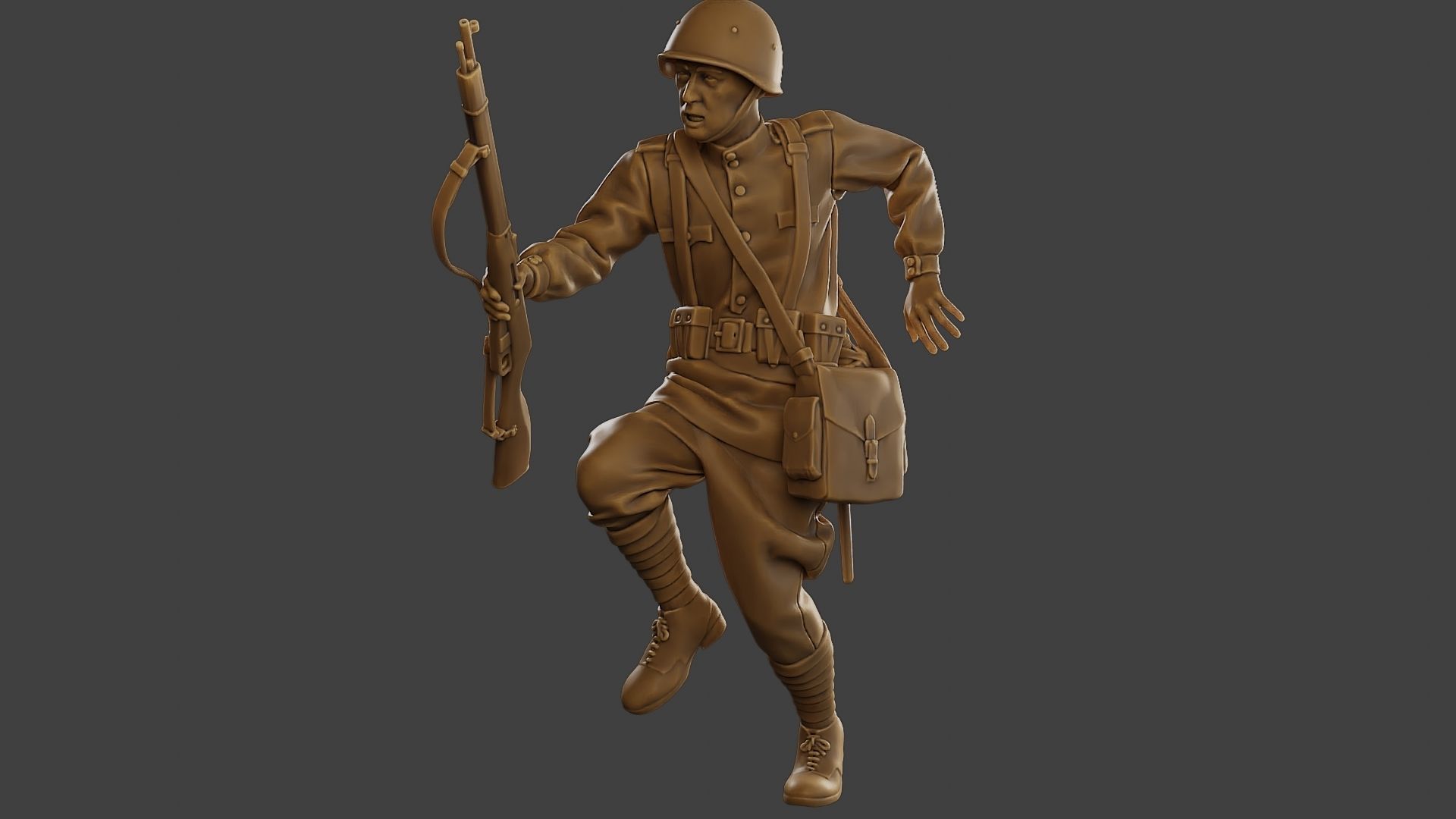 Russian soldier ww2 R3 001 3D print model_27