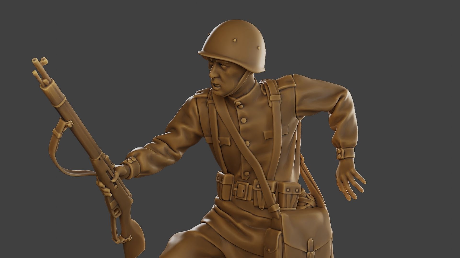 Russian soldier ww2 R3 001 3D print model_18
